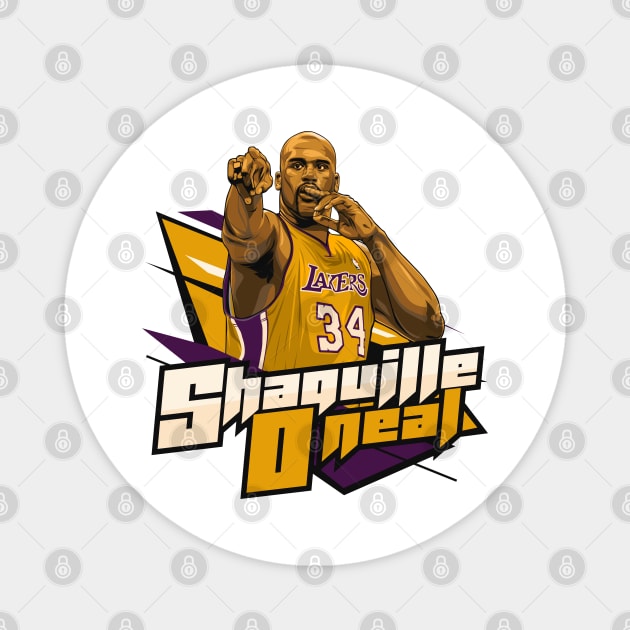 Shaquille Oneil Magnet by bikonatics